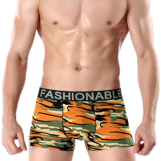 High-End Camouflage Printing Cotton Boxer Briefs for Men