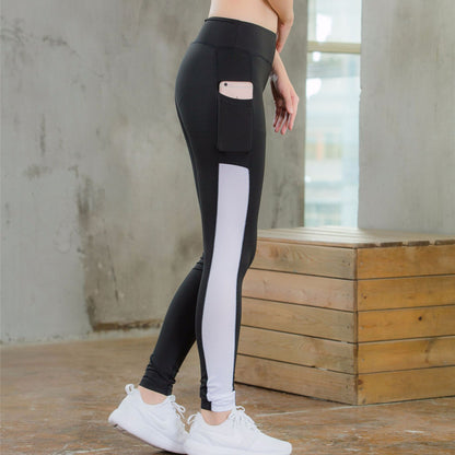 High Waist Yoga Pants with Pocket-Seamless Sport Leggings