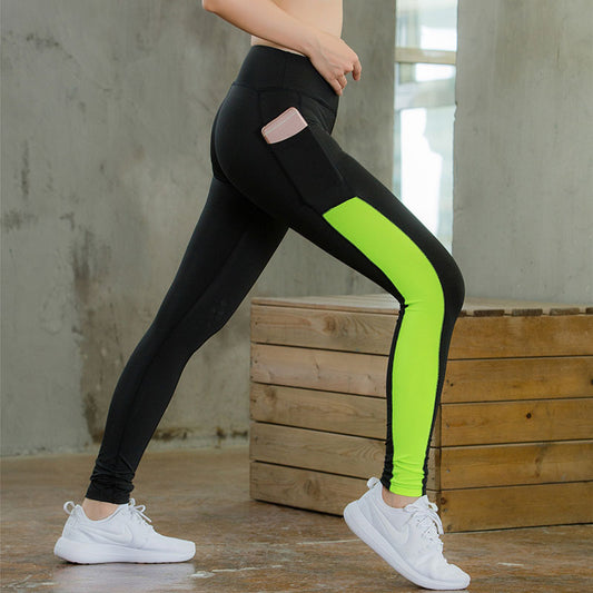 High Waist Yoga Pants with Pocket-Seamless Sport Leggings