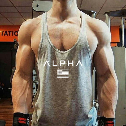 I-Shaped Workout Clothes Featuring Sleeveless Muscle Training T-Shirt