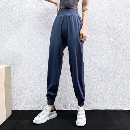 High Waist Long Fitness Pants for Running and Quick-Drying Comfort