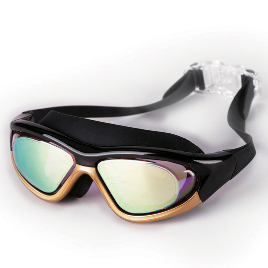 Large-Frame Waterproof and Anti-Fog Swimming Goggles for Diving