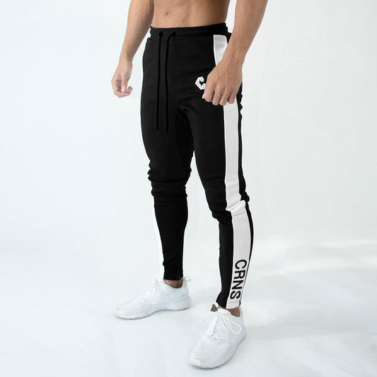 Men's Thin Fitness Running Trousers with Foot Zipper