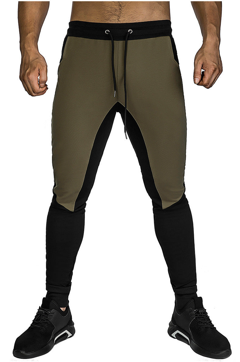 Men's Fashion Splicing Fitness Sports Pants with a Trendy Edge