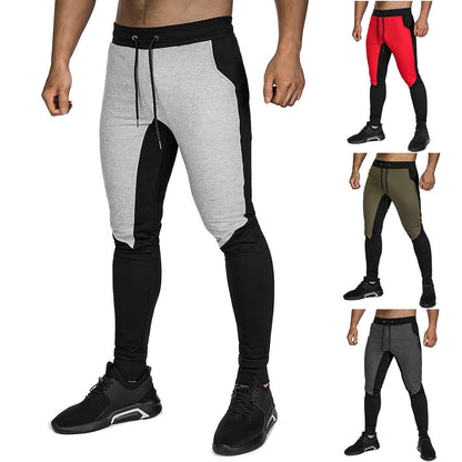 Men's Fashion Splicing Fitness Sports Pants with a Trendy Edge