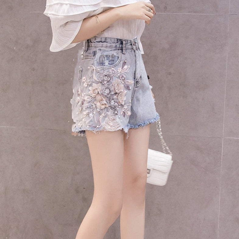 Loose All-Match High-Waisted Short Hot Pants for Effortless Chic