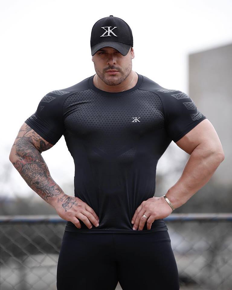 Men's High-Performance Sports T-Shirt and Muscle Tights