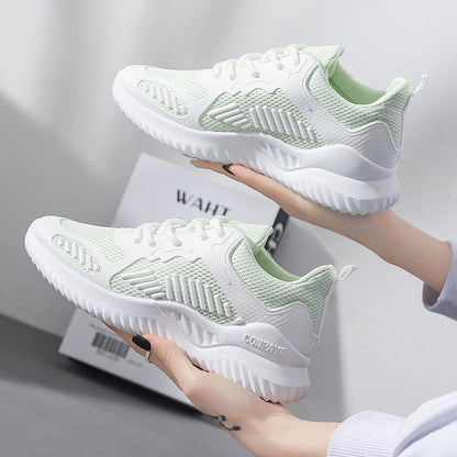 Women's Breathable White Travel and Running Shoes