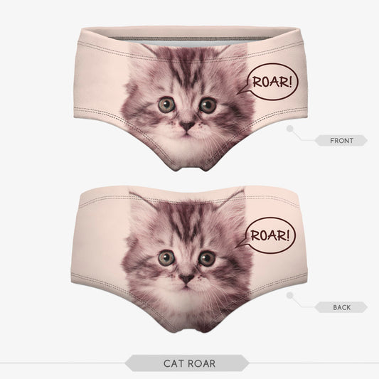 Wholesale 3D Print Cat Cotton Underwear-Sexy, Seamless and Comfortable