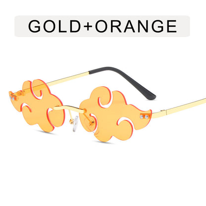 Retro Auspicious Cloud Ocean Piece Sunglasses for Women