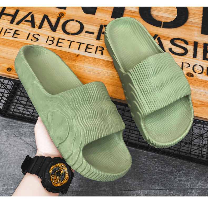 Unisex Home Slippers for Couples-Cozy Solid Color Flip-Flops
