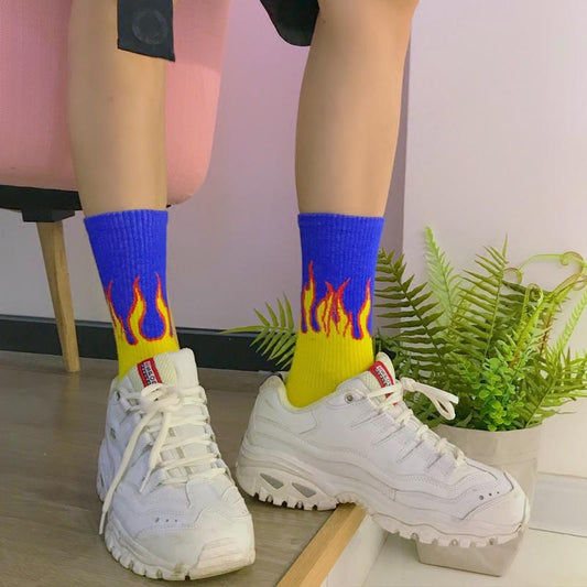 Stylish Flaming Socks for a Sizzling Fashion Statement