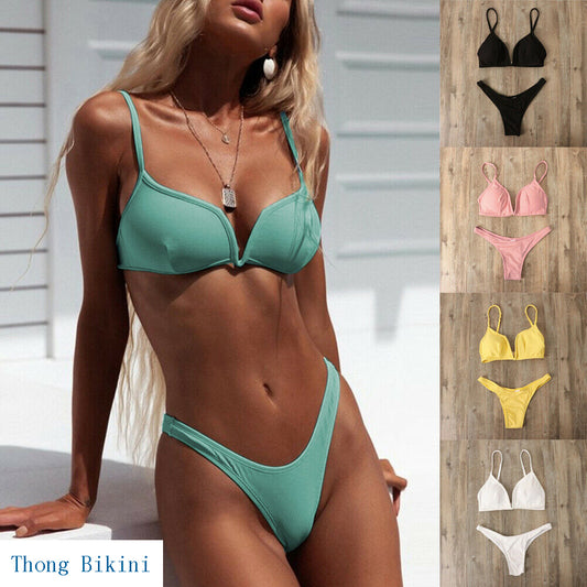 Thong Bikini Swimsuit-Elevate Your Beach Style with a Touch of Glam