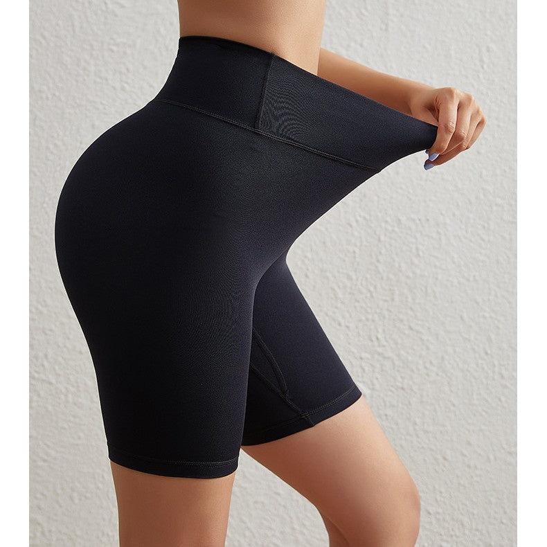 Women's Cross Waist Yoga Shorts for a Belly-Contracting Fit