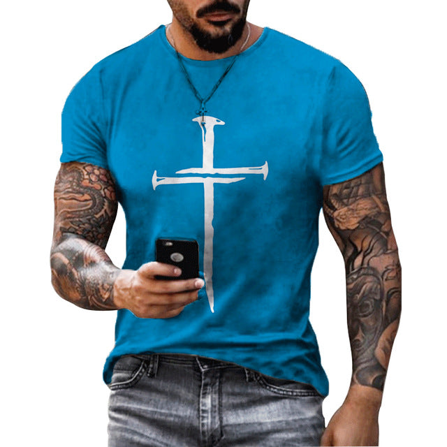 3D Printed Men's Short-sleeved Sports T-shirt-Hip Hop Vibes