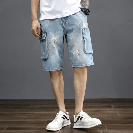 Men's Thin Section Denim Shorts for Effortless Style and Comfort