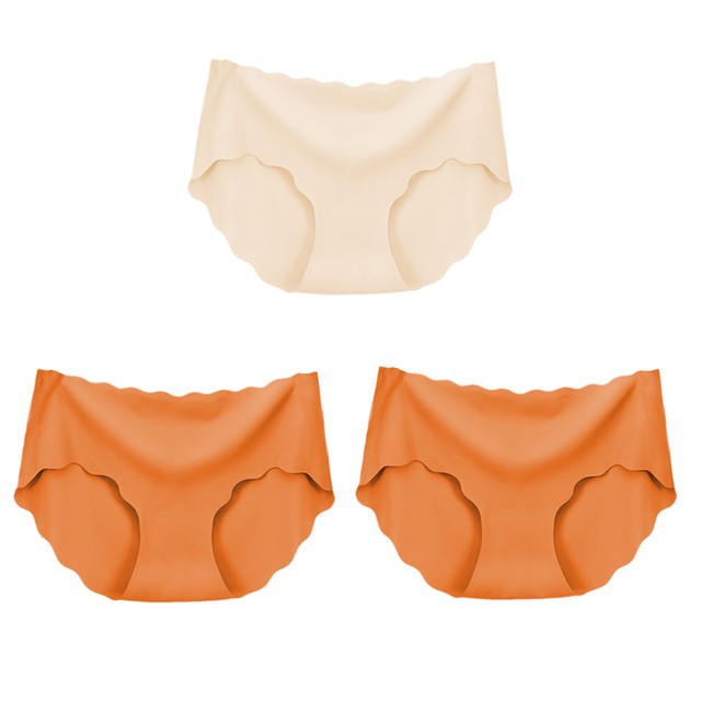 Set of 3 Seamless Silk Underwear for Women-Sexy and Comfortable