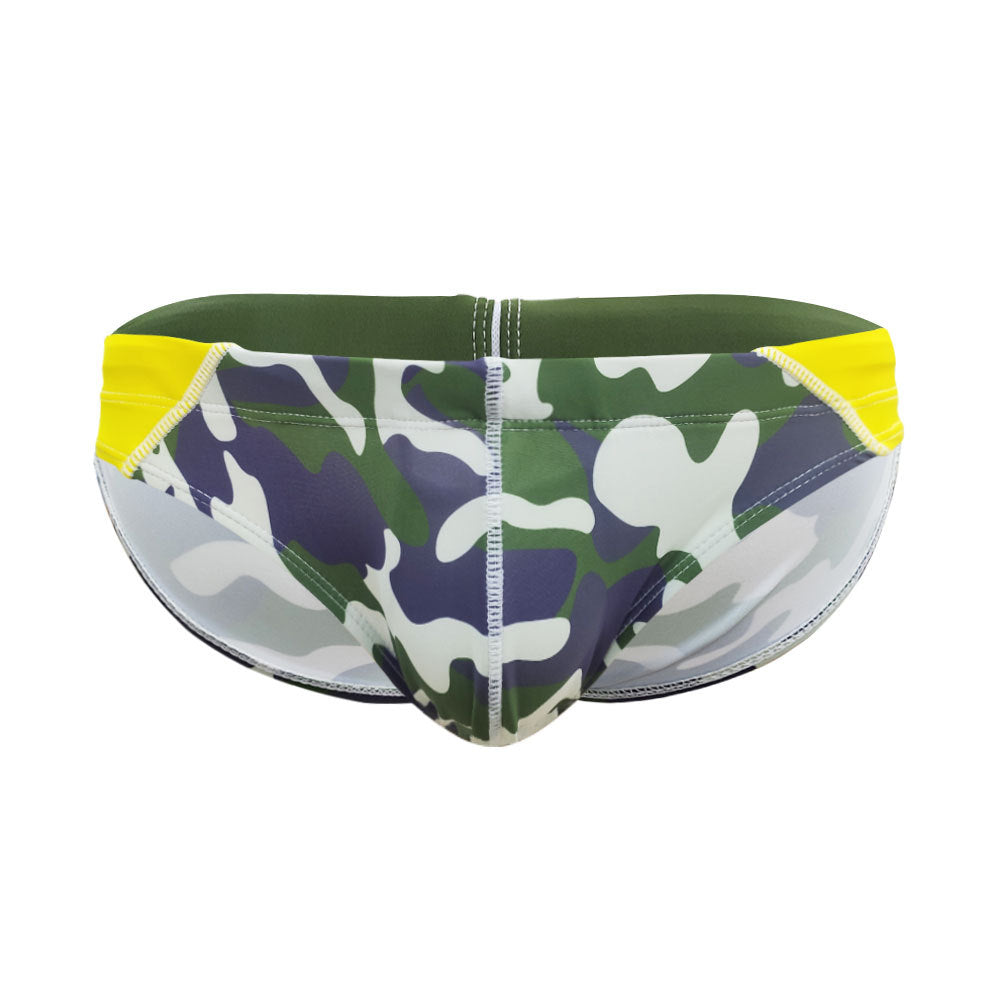 Men's Fitted Drainage Low Waist Swim Briefs for a Sleek Look