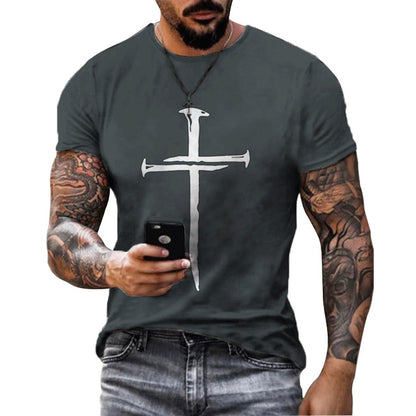 3D Printed Men's Short-sleeved Sports T-shirt-Hip Hop Vibes