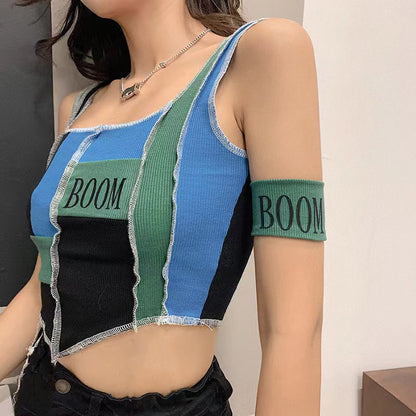 Women's Monogram Print Halter Vest-Chic and trendy