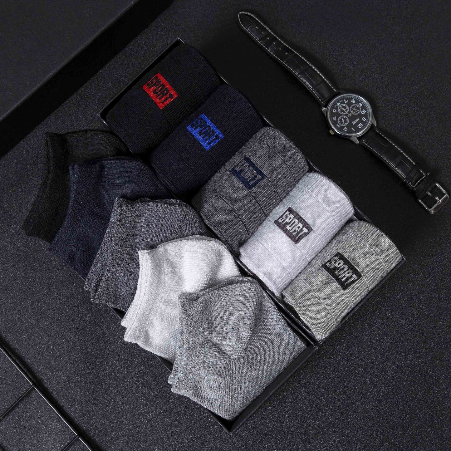 Breathable Men's Socks Set-Casual Trendy Socks for Everyday Comfort
