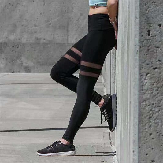 Double Loop Sheer Yoga Tights for a Stylish Blend of Comfort and Trend