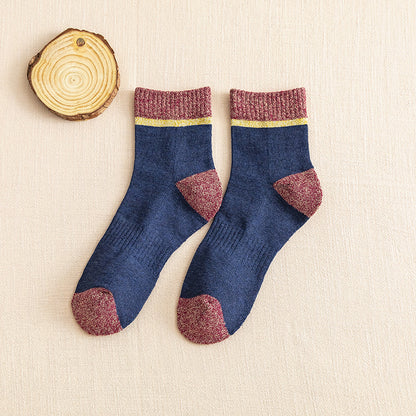 Men's Color-Matching Medium Tube Socks for Everyday Comfort