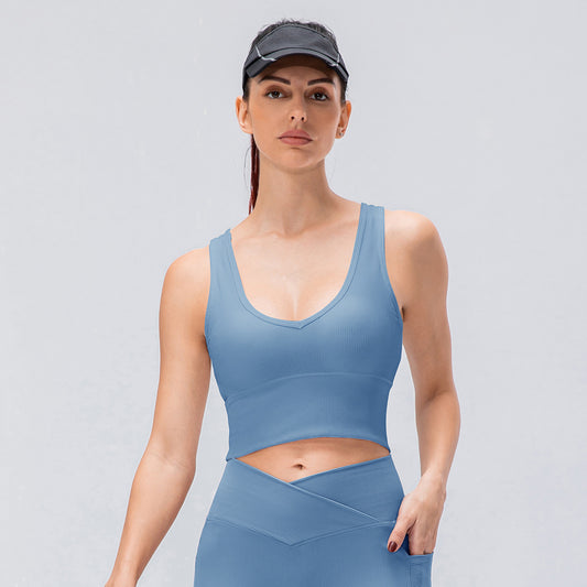 Women's Breathable Tight Sports Yoga Vest for Fitness Enthusiasts