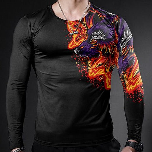 Premium 3D Slim Fit Long Sleeve T-Shirt-Stylish and Comfortable