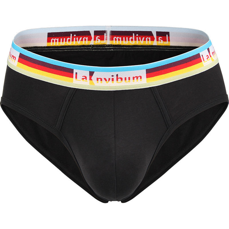 Rainbow Rubber Band Cotton Briefs-Colorful and Comfortable Underwear