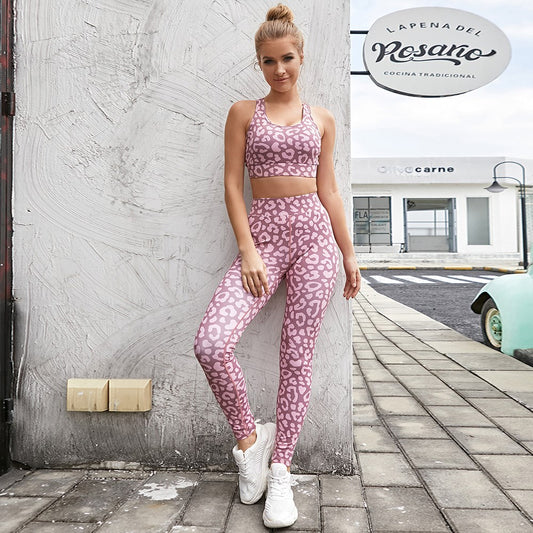 Leopard Print Workout Leggings and Sports Set-Enhance Your Style