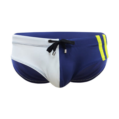 Men's Sporty Color-Matching Swim Briefs with Fashionable Design