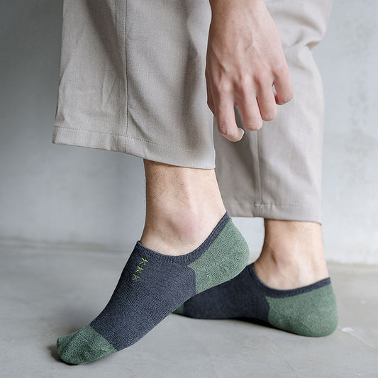 Men's Cotton Socks with Embroidery Detail for Stylish Comfort