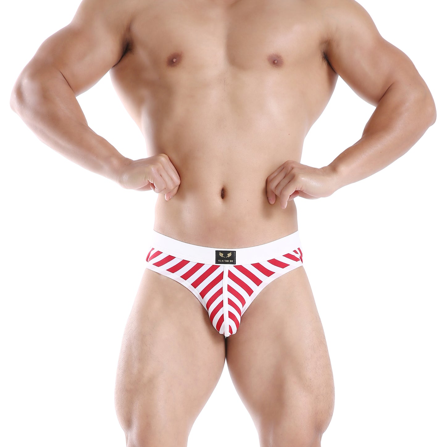 Men's Cotton Low Waist Striped Underwear Panties for Everyday Comfort