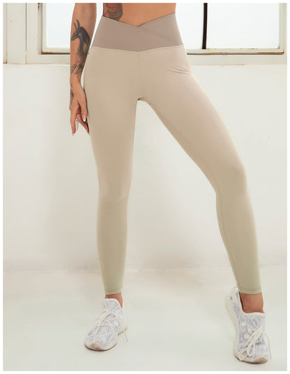 Contrasting Color Stitching Workout Clothes Suit