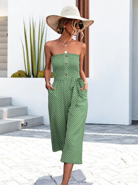 Button Pull Bra Jumpsuit for Fashionable and Comfortable Style