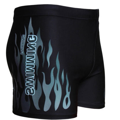 Flame Design Men's Swimwear-Stand Out with Stylish Swimming Trunks