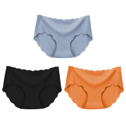 Set of 3 Seamless Silk Underwear for Women-Sexy and Comfortable