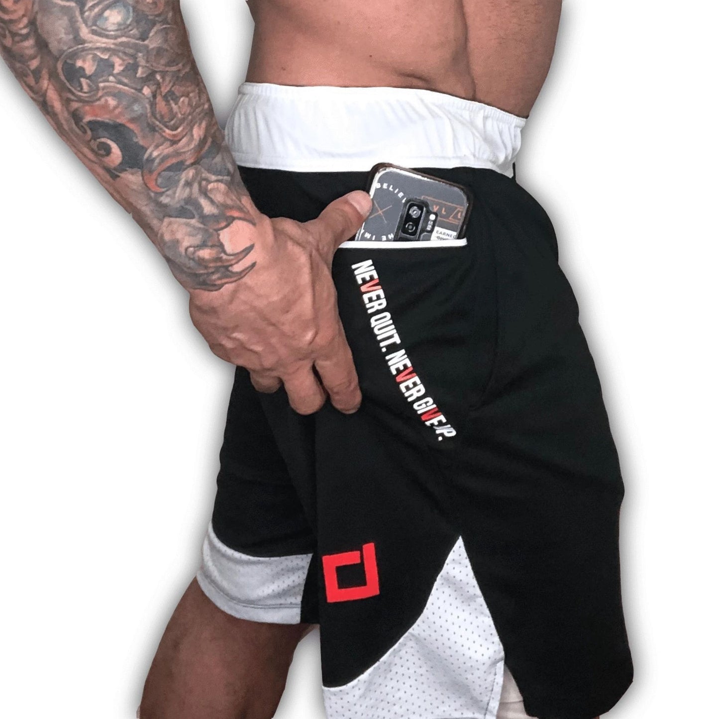 Muscle Men Double Layer Shorts with Stylish and Functional