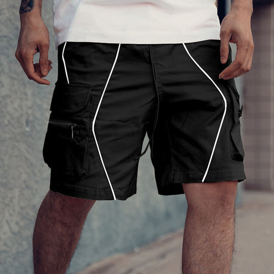 ខោខ្លីធម្មតារលុង និន្នាការកីឡា Overalls Shorts ប្រាំនាទីខោ