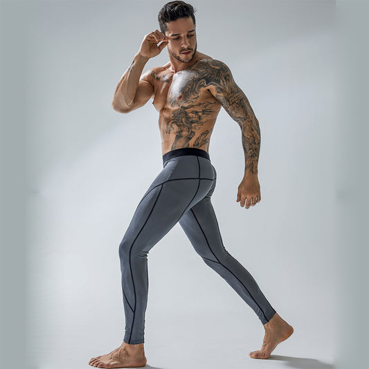 กางเกงกีฬารัดรูปยางยืดออกกำลังกายสำหรับผู้ชาย