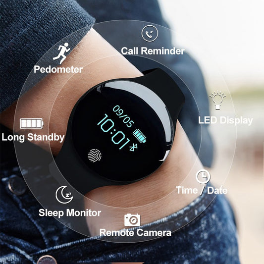 ใช้งานร่วมกับ Apple, SANDA สมาร์ทวอท์ชสุดหรูผู้ชายสร้อยข้อมือกีฬาแคลอรี่ Pedometer นาฬิกาฟิตเนสสำหรับ Android IOS โทรศัพท์ Sleep Tracker Men SmartWatch