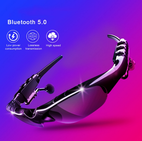แว่นกันแดดอัจฉริยะ Bluetooth 5.0 กลางแจ้ง, หูฟังไร้สาย, กีฬา, พร้อมไมโครโฟน, สำหรับสมาร์ทโฟน