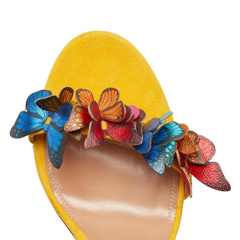 Women's Butterfly and Flower Embellished Roman Sandals