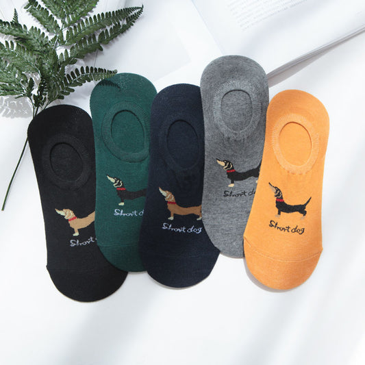 Boat Socks បុរស Silicone មិនរអិល ស្រោមជើងទូកដែលមើលមិនឃើញ 200N Summer Invisible Short Socks
