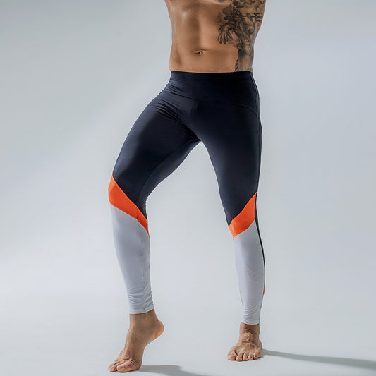 กางเกงโยคะทรงสกินนี่ยืดสำหรับวิ่งกีฬาผู้ชาย
